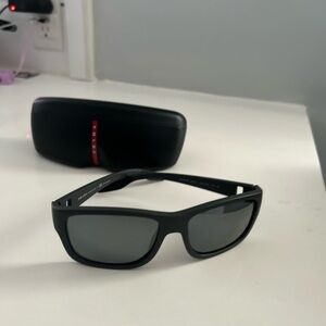 Prada Black Rectangular Sunglasses